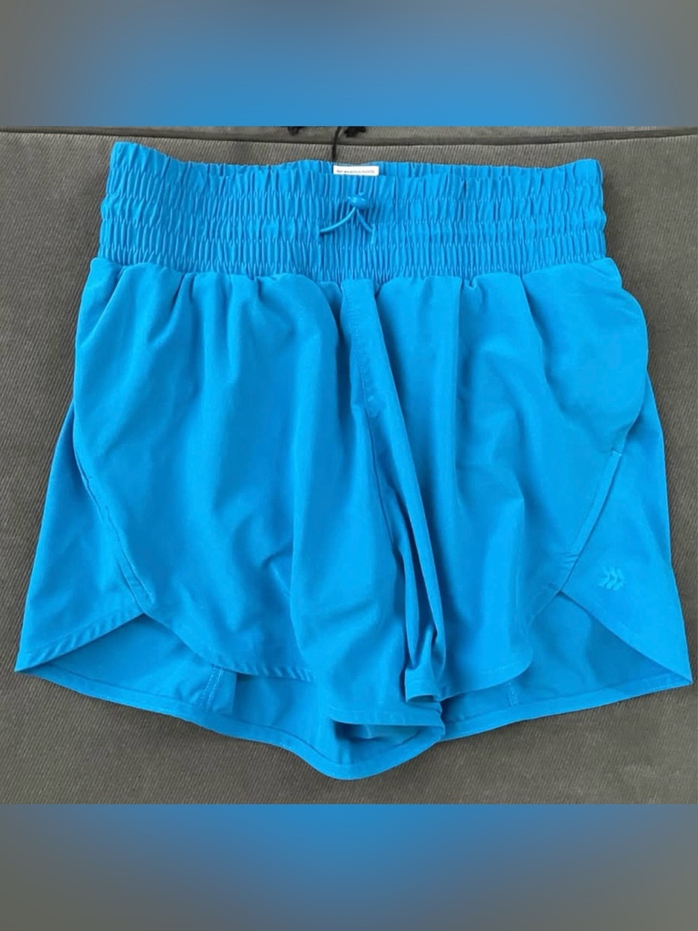 all in motion Bright Blue Smocked-Waist Athletic Shorts